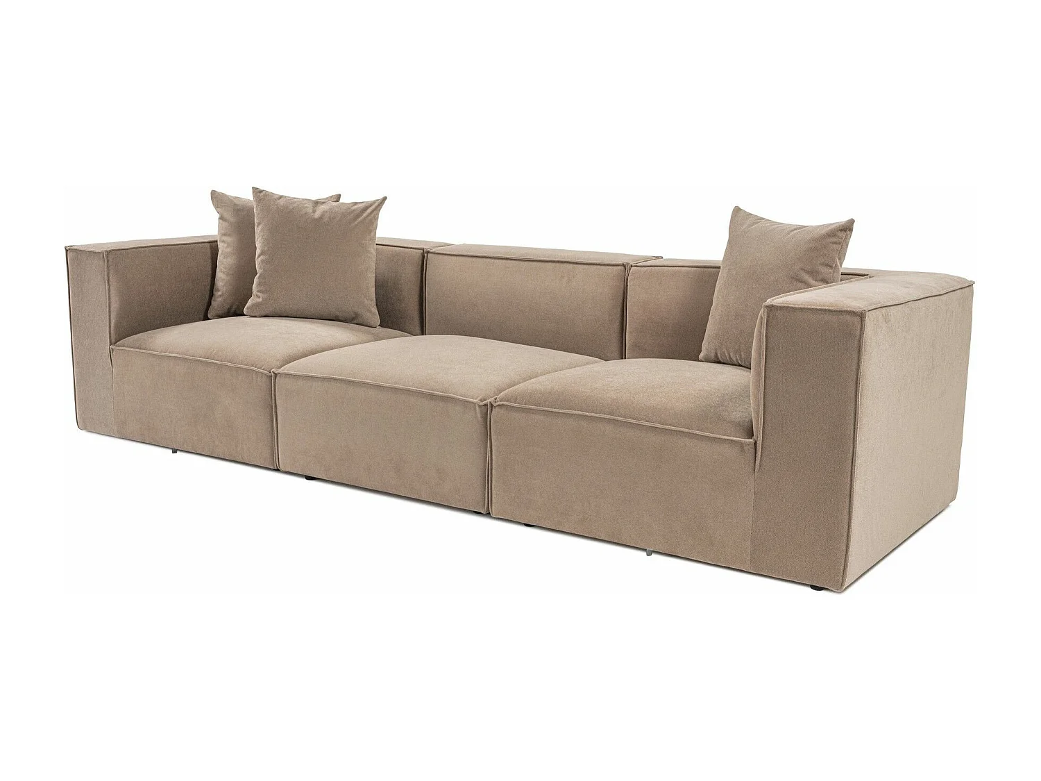 Canapé design 3 places Milasse Lin Capuccino