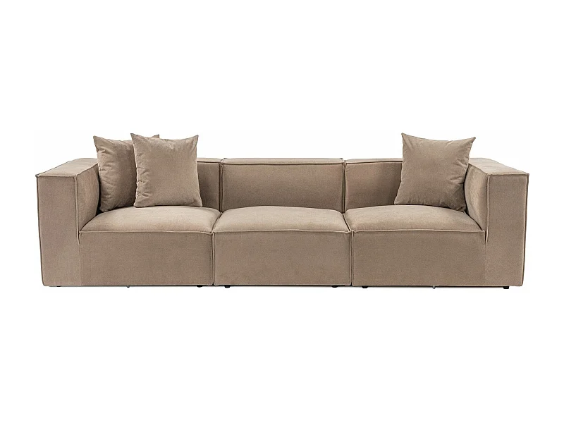 Canapé design 3 places Milasse Lin Capuccino