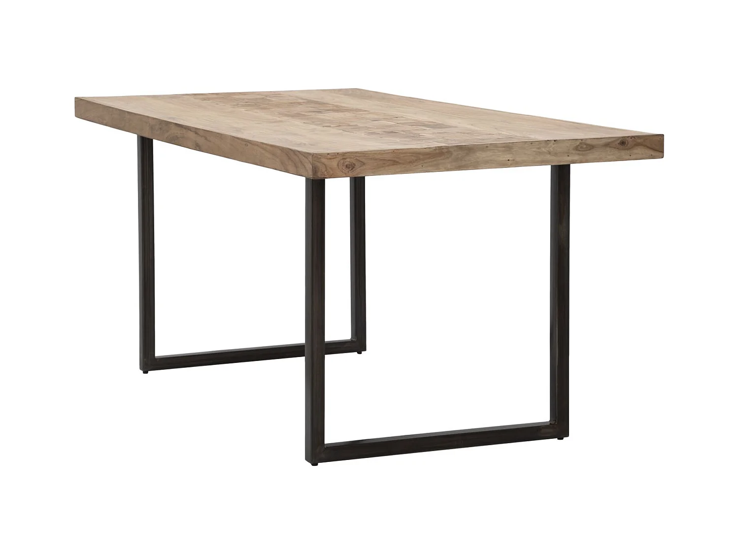 Table à manger Mumbai (175 x 90 x 77 cm) - Longueur totale 175 cm (bois d'acacia Nicolitica)