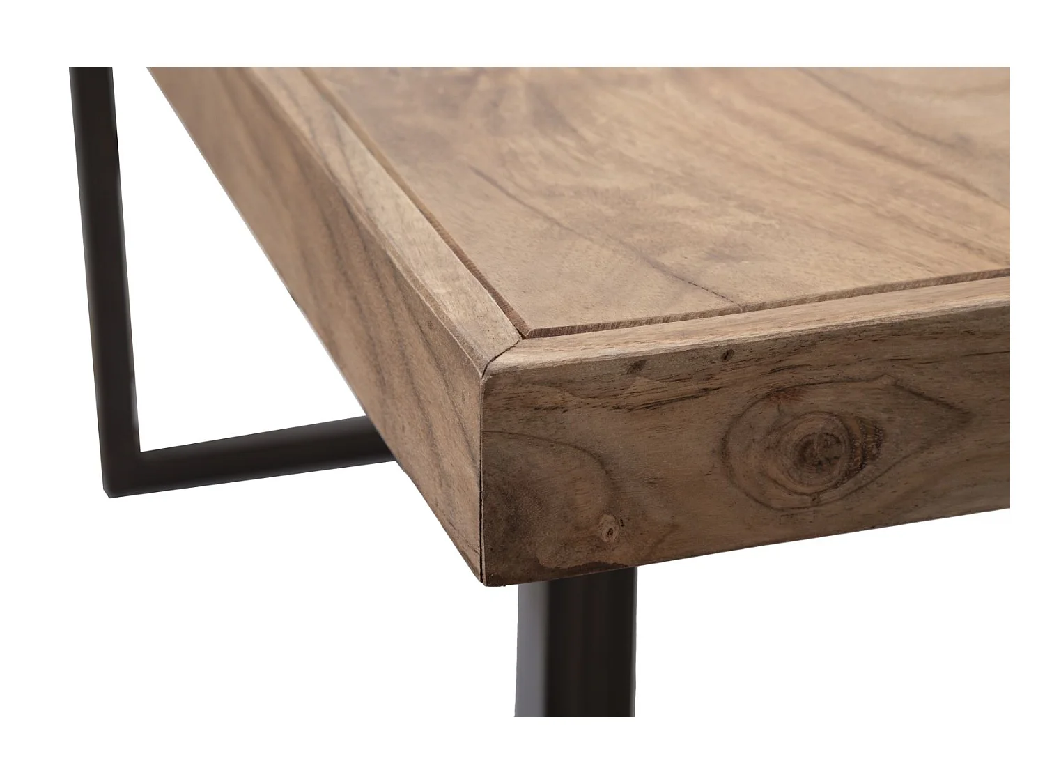 Table à manger Mumbai (175 x 90 x 77 cm) - Longueur totale 175 cm (bois d'acacia Nicolitica)
