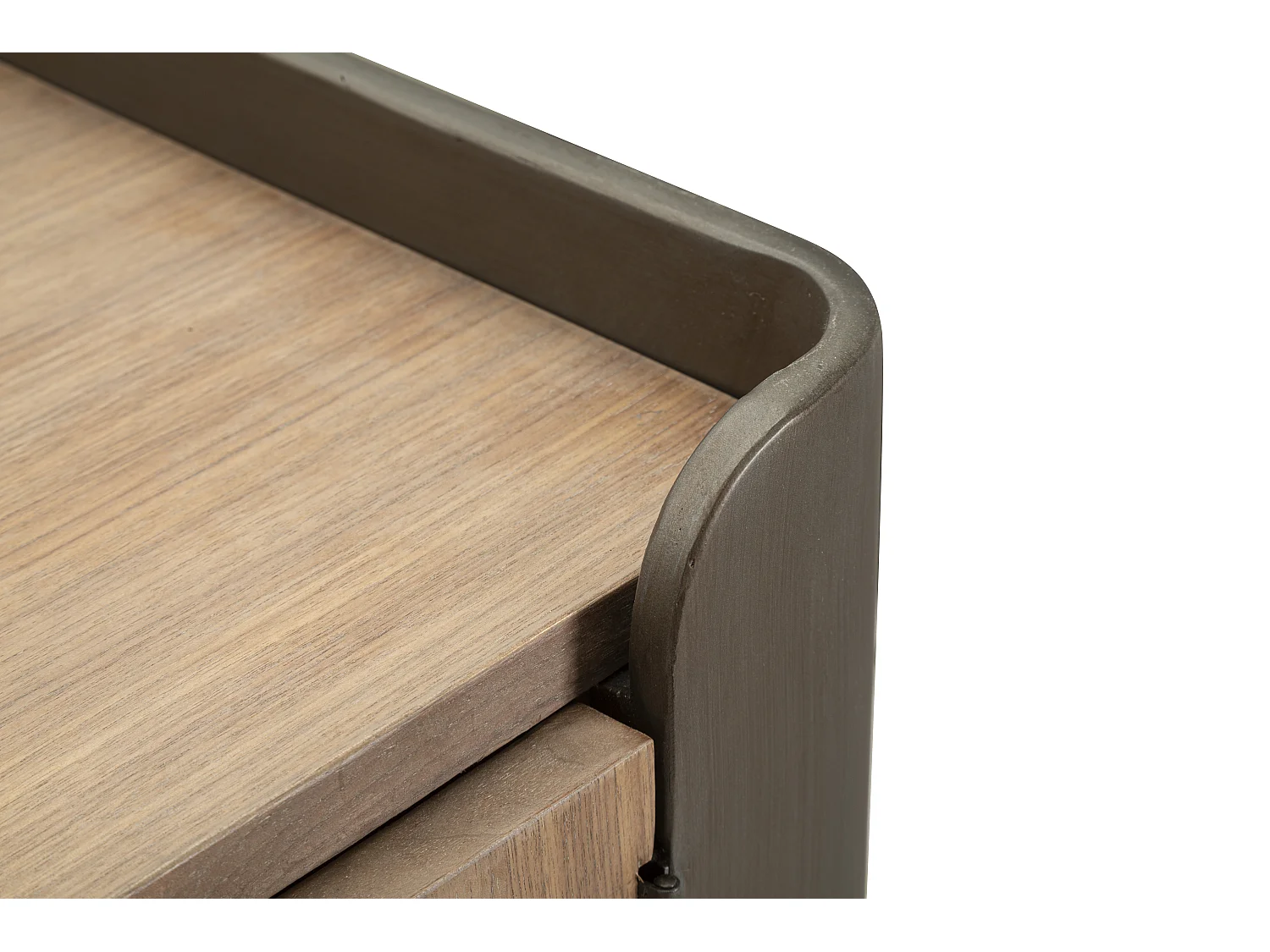 Mobile in metallo e legno marrone cm 145x47x76