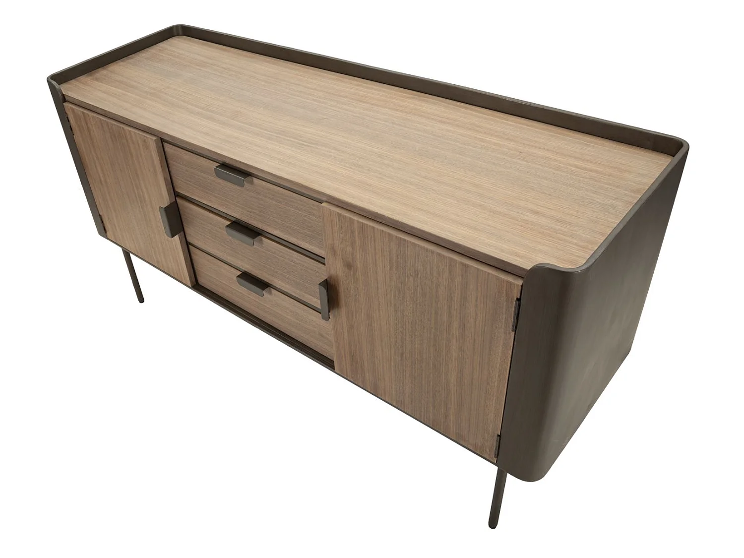 Kommode aus Metall und Holz braun 145x47x76 cm