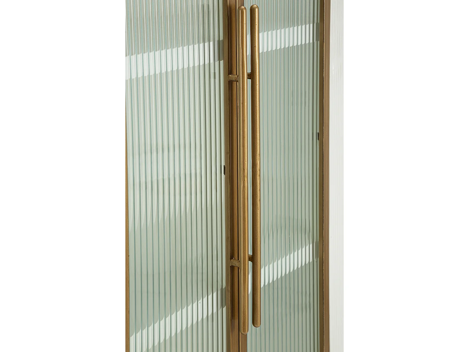 Vitrine en bois blanc et marron 85x40x160 cm