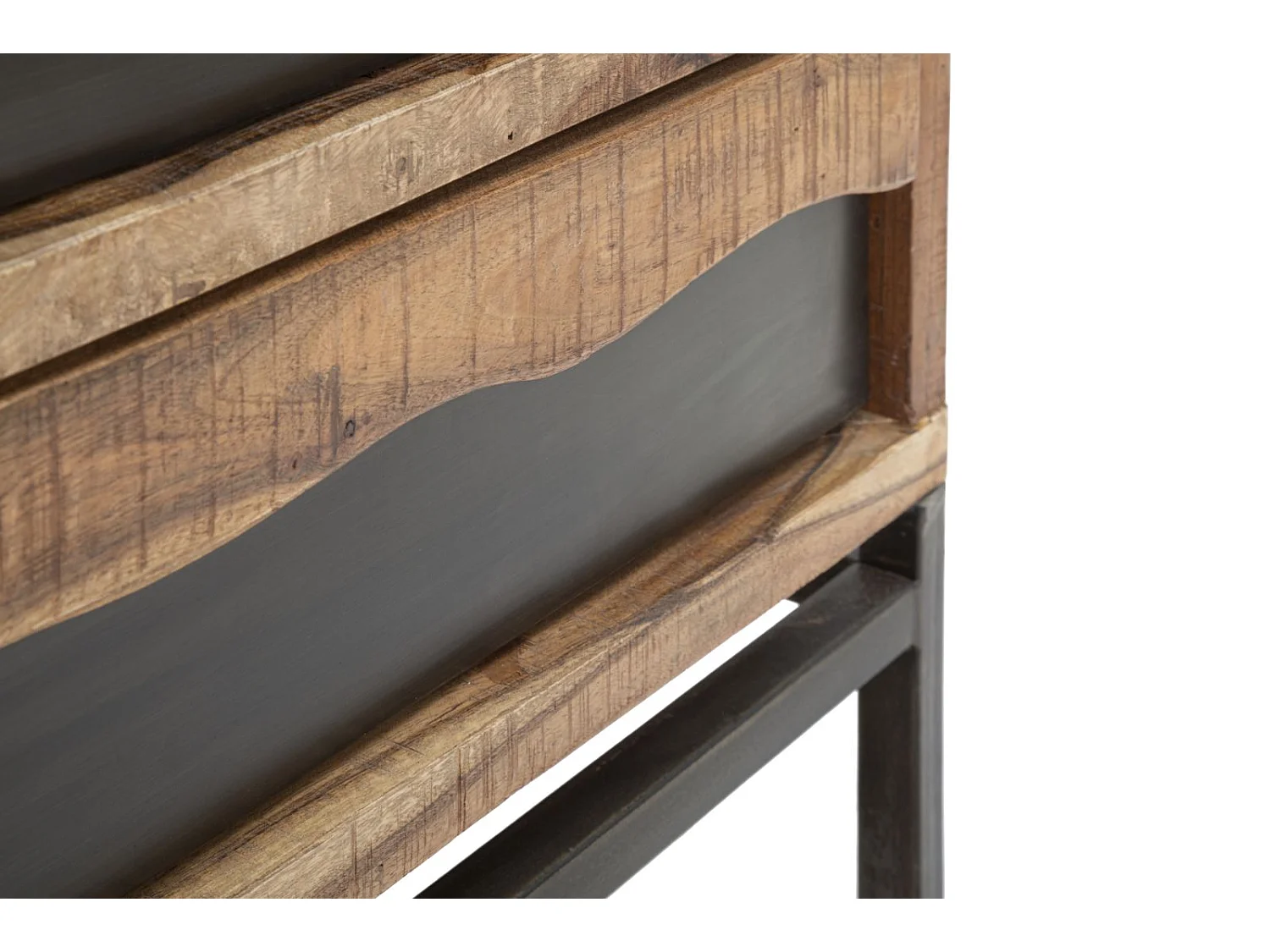 Comò in legno marrone con 3 cassetti cm 88x45x80