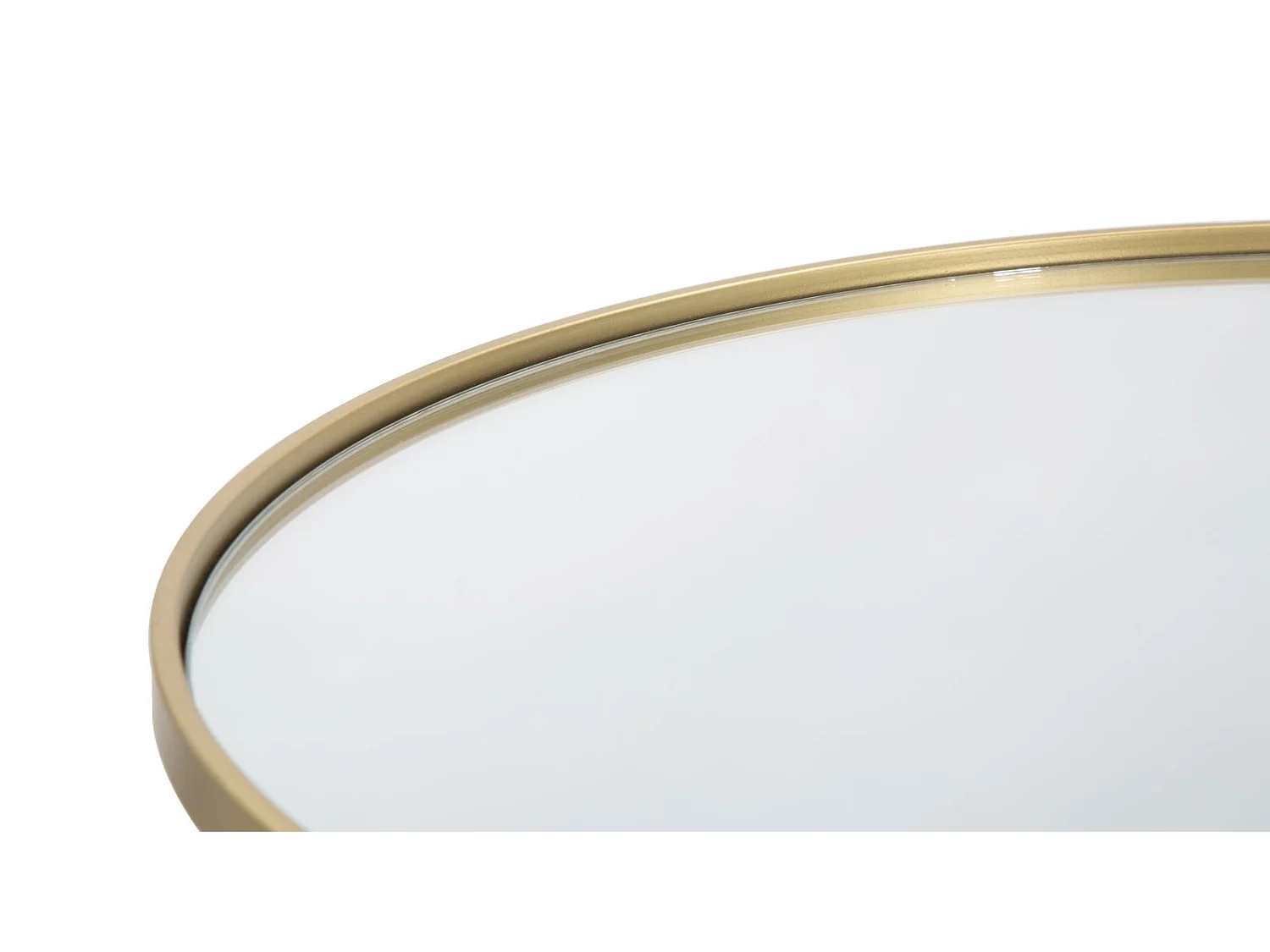 Tavolo da caffè rotondo in metallo dorato Ø cm 40X49