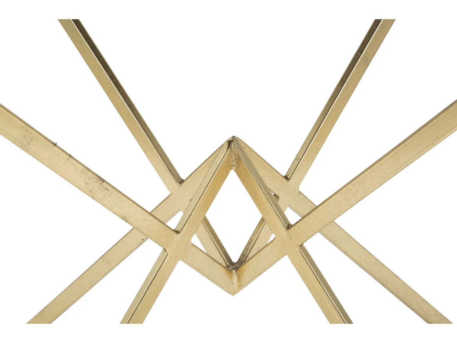 Table basse pyramide en métal doré cm 57x46x68