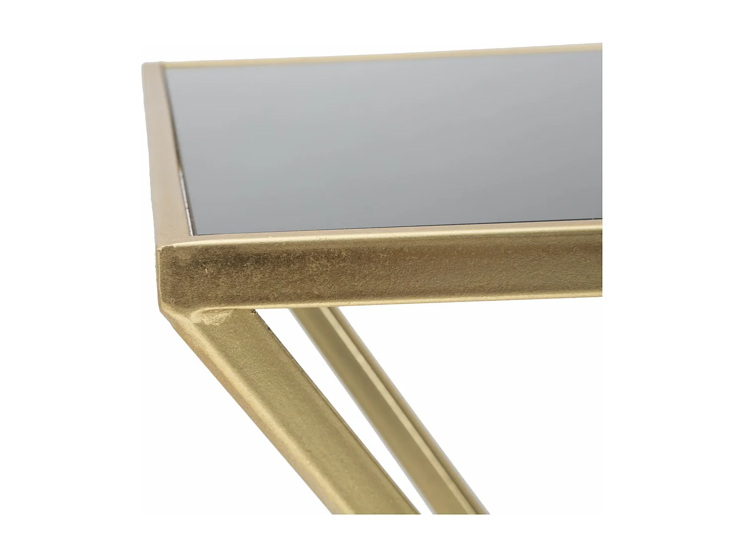 Table basse pyramide en métal doré cm 57x46x68