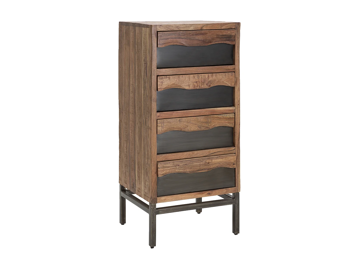 Commode 4 Tiroirs en Bois " Yellowstone" 100cm Marron