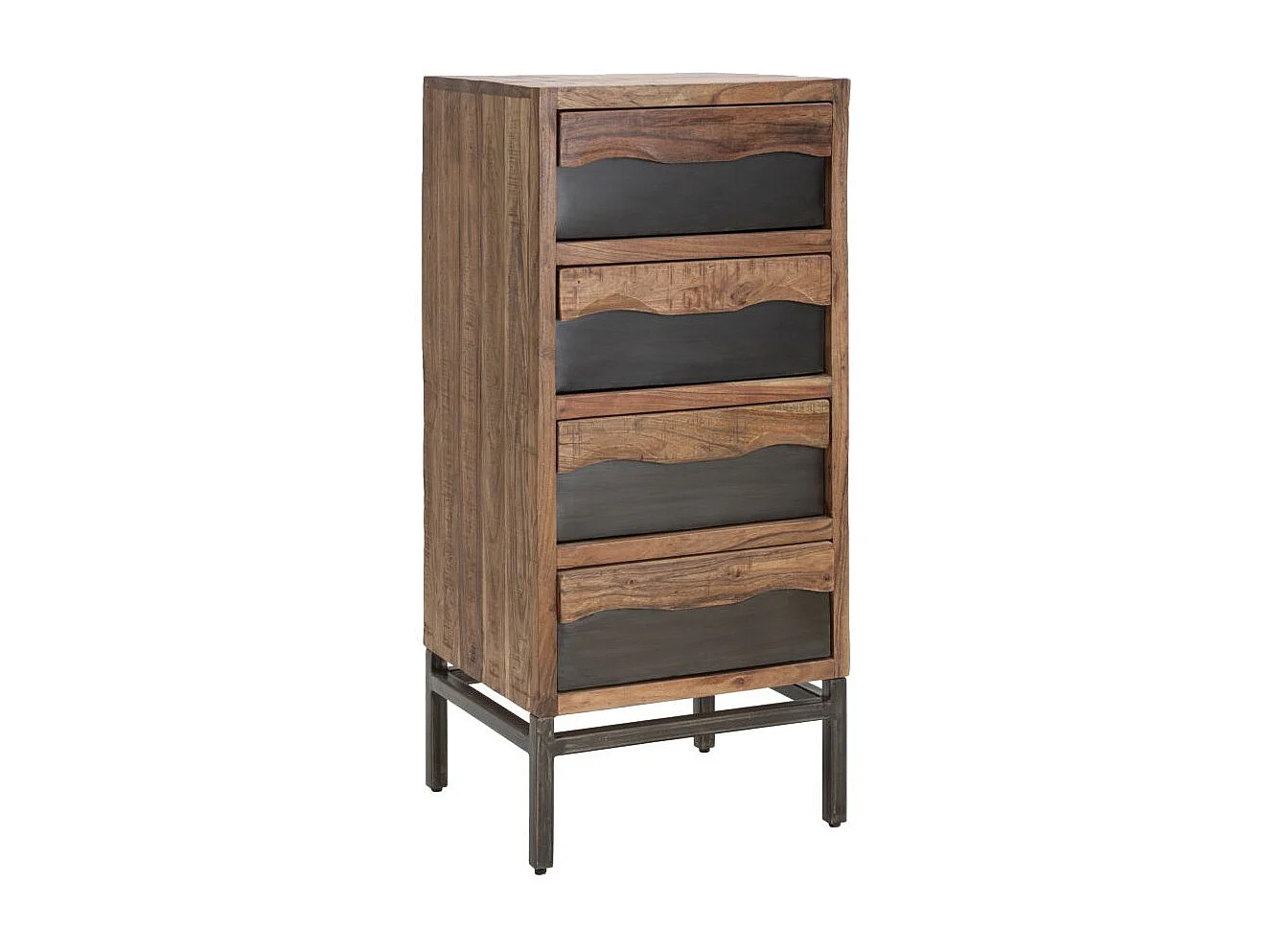 Commode 4 Tiroirs en Bois " Yellowstone" 100cm Marron