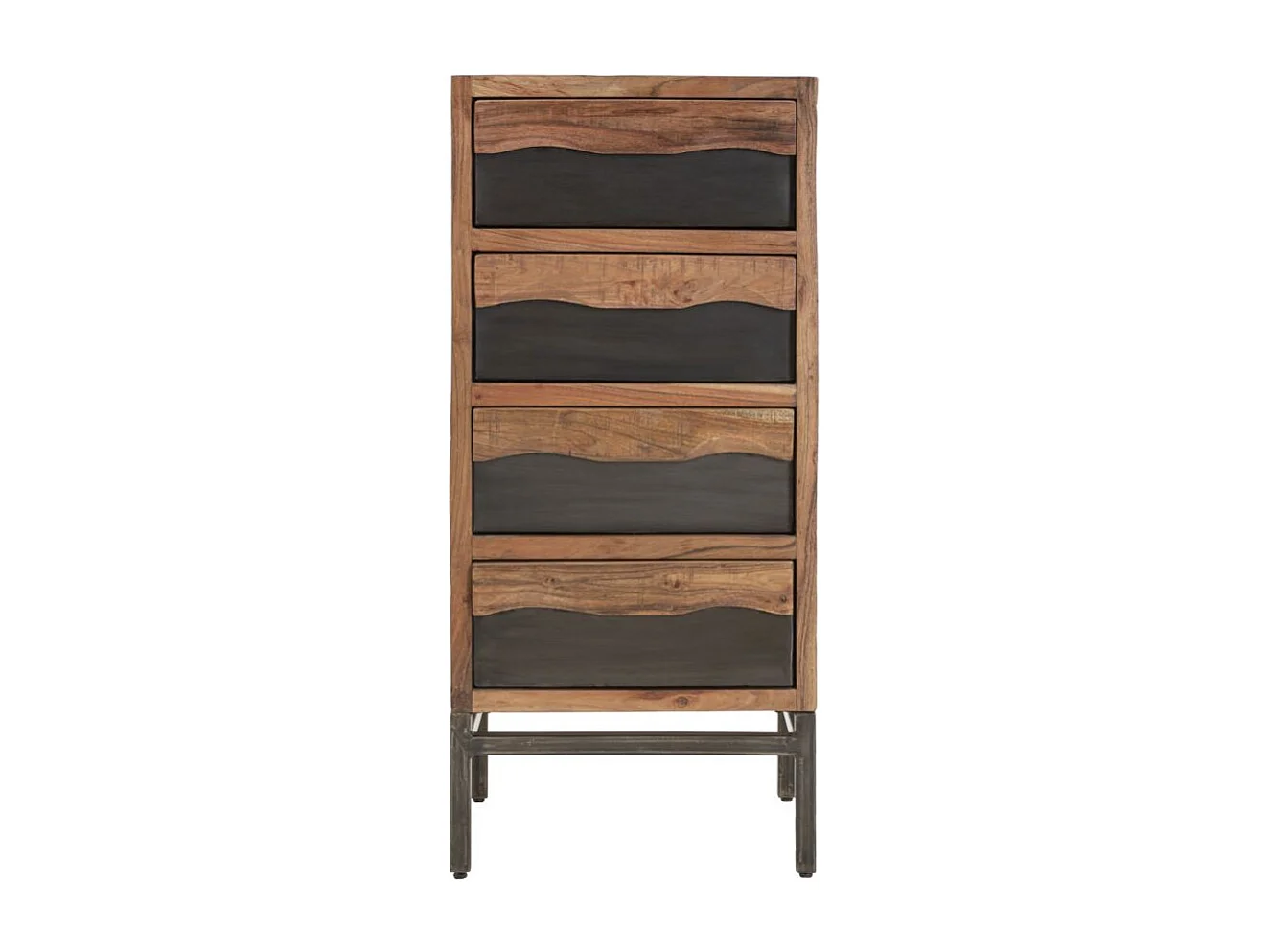 Commode 4 Tiroirs en Bois " Yellowstone" 100cm Marron