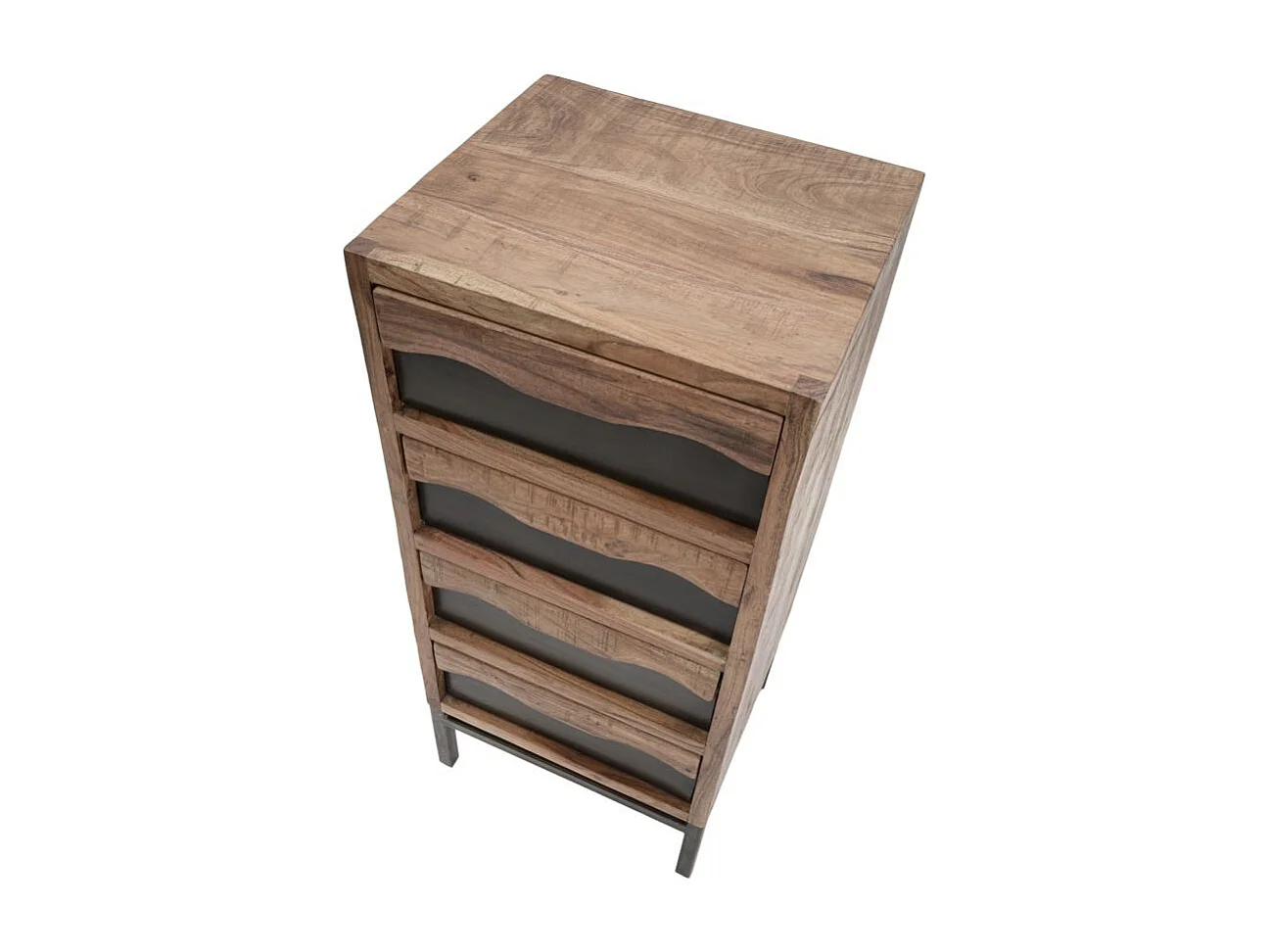 Commode 4 Tiroirs en Bois " Yellowstone" 100cm Marron