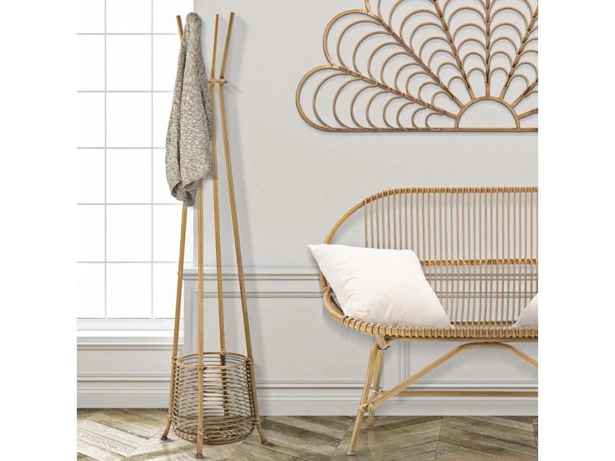Porte-Manteau en Métal "Panama" 175cm Naturel