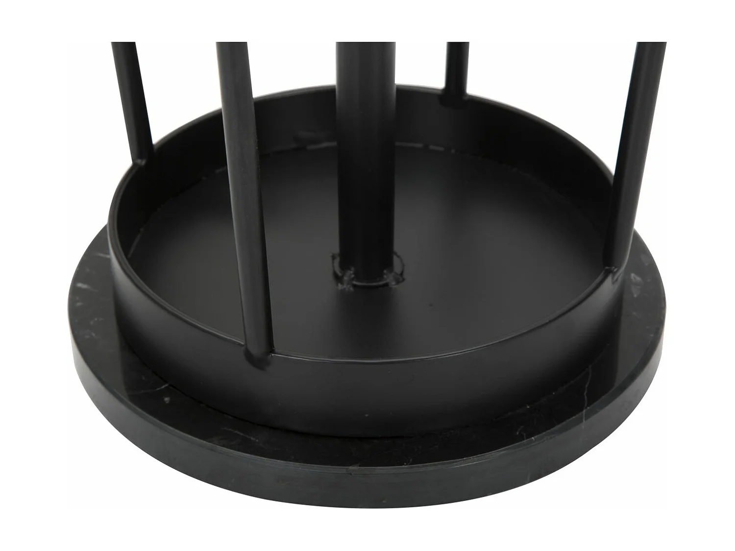 Portemanteau avec porte-parapluie en métal noir Ø 26x176 cm