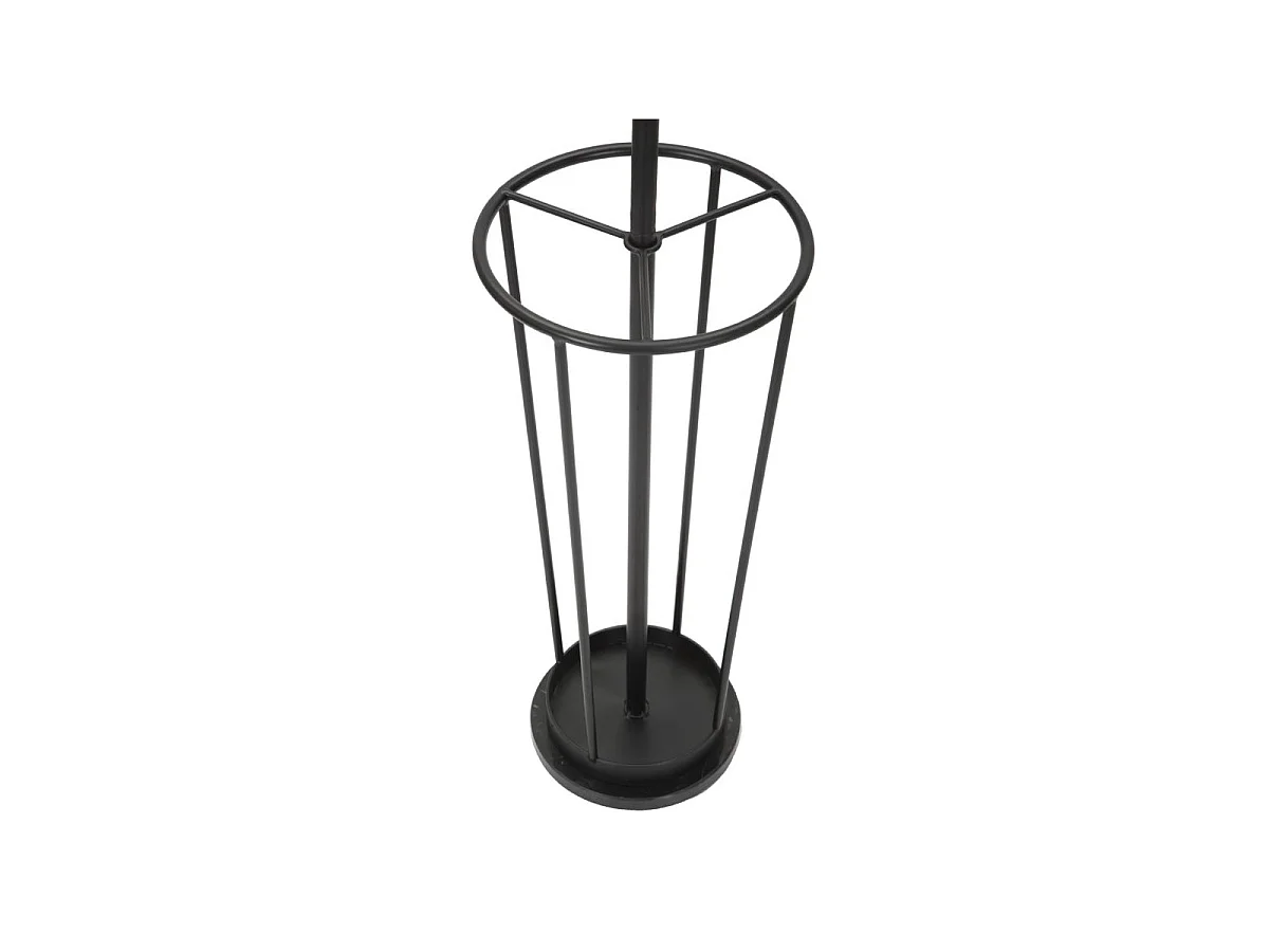 Appendiabiti con portaombrelli in metallo nero Ø cm 26x176