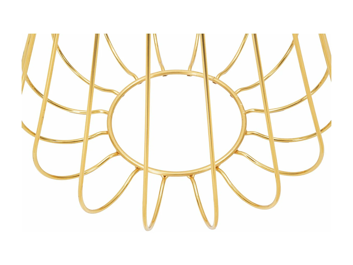 Table basse en métal doré avec plateau en verre Ø 48x52 cm