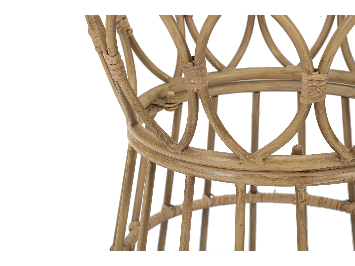 Table d'Appoint en Verre "Panama" 50cm Naturel