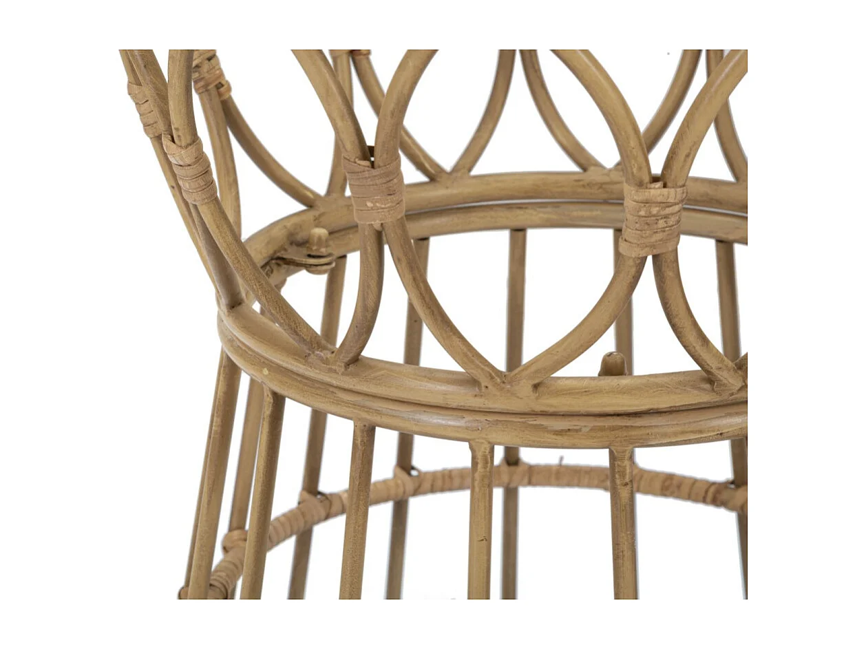 Table d'Appoint en Verre "Panama" 50cm Naturel