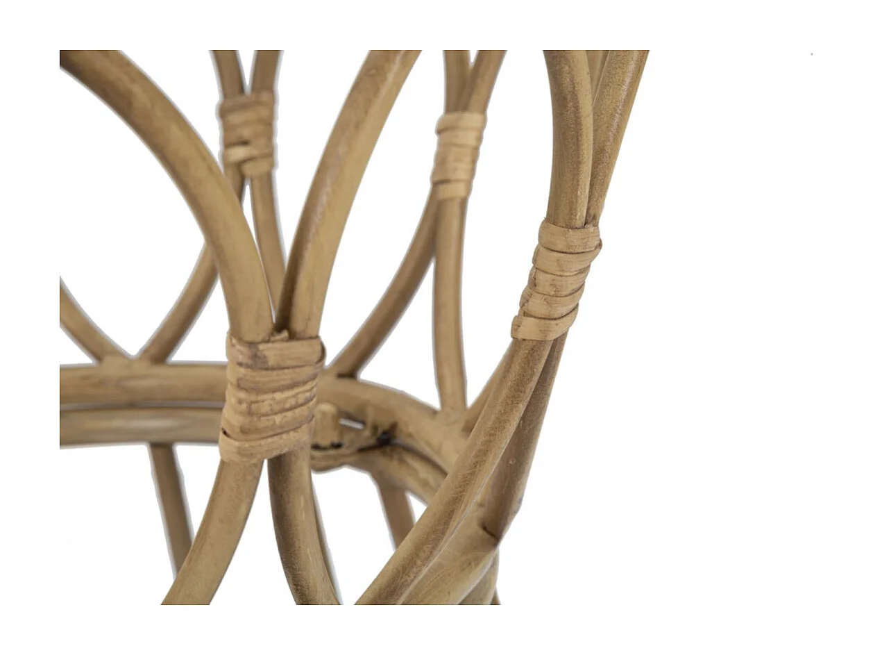 Table d'Appoint en Verre "Panama" 50cm Naturel