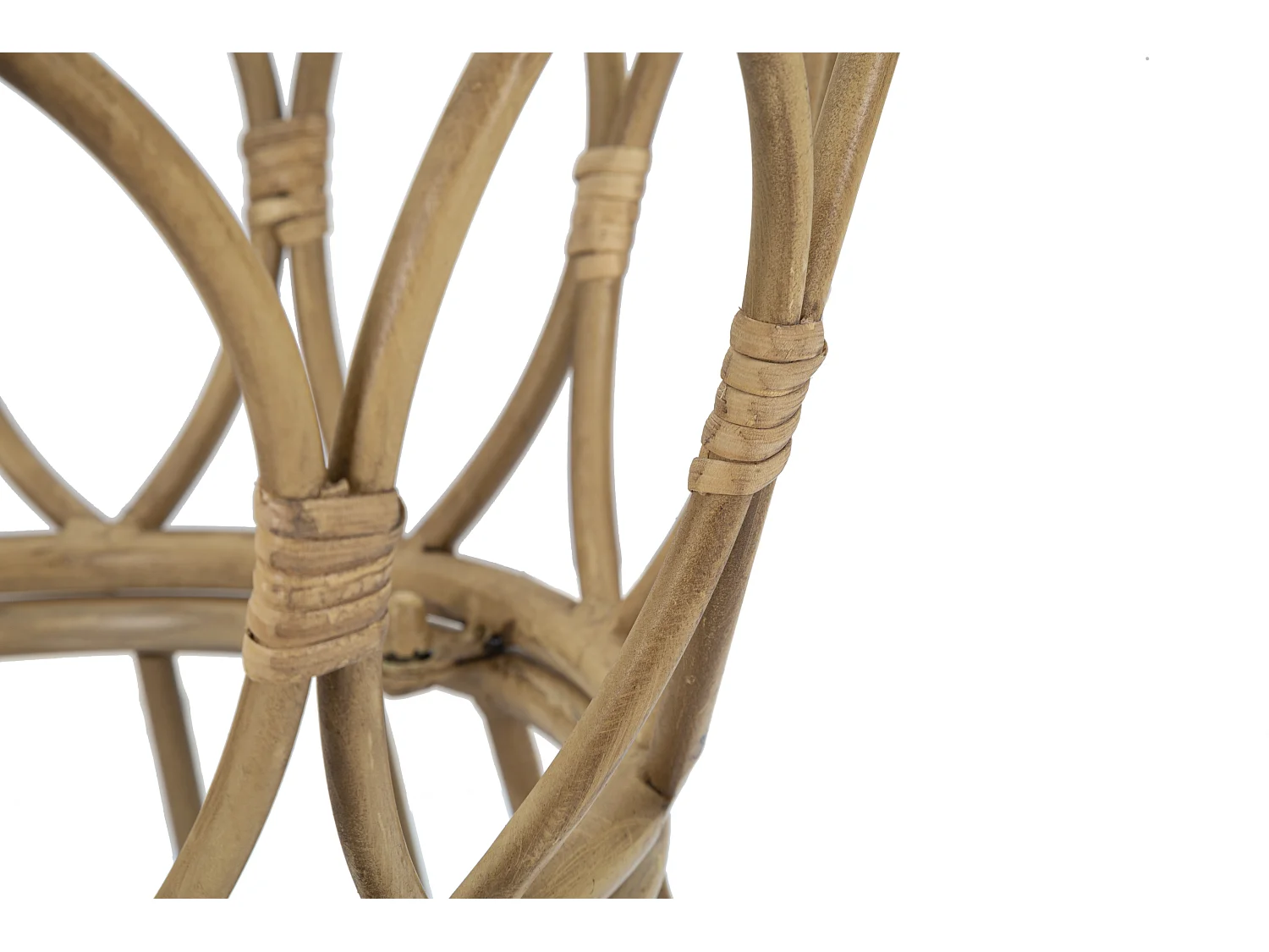 Table d'Appoint en Verre "Panama" 50cm Naturel