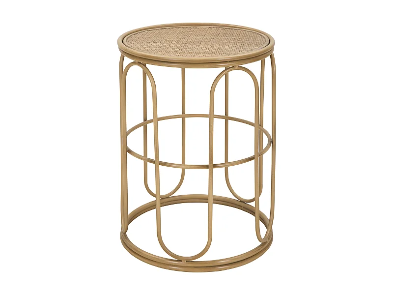 Table d'Appoint Design en Rotin "Samui" 55cm Naturel