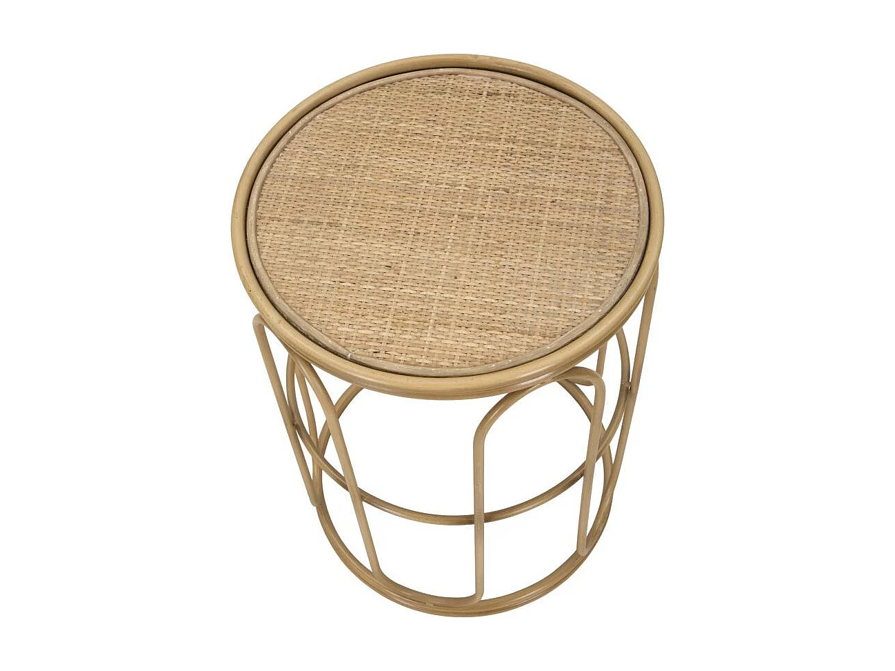 Table d'Appoint Design en Rotin "Samui" 55cm Naturel