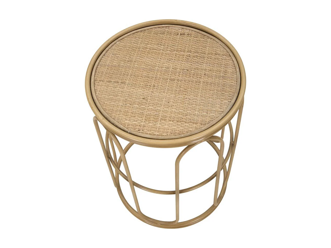 Table d'Appoint Design en Rotin "Samui" 55cm Naturel