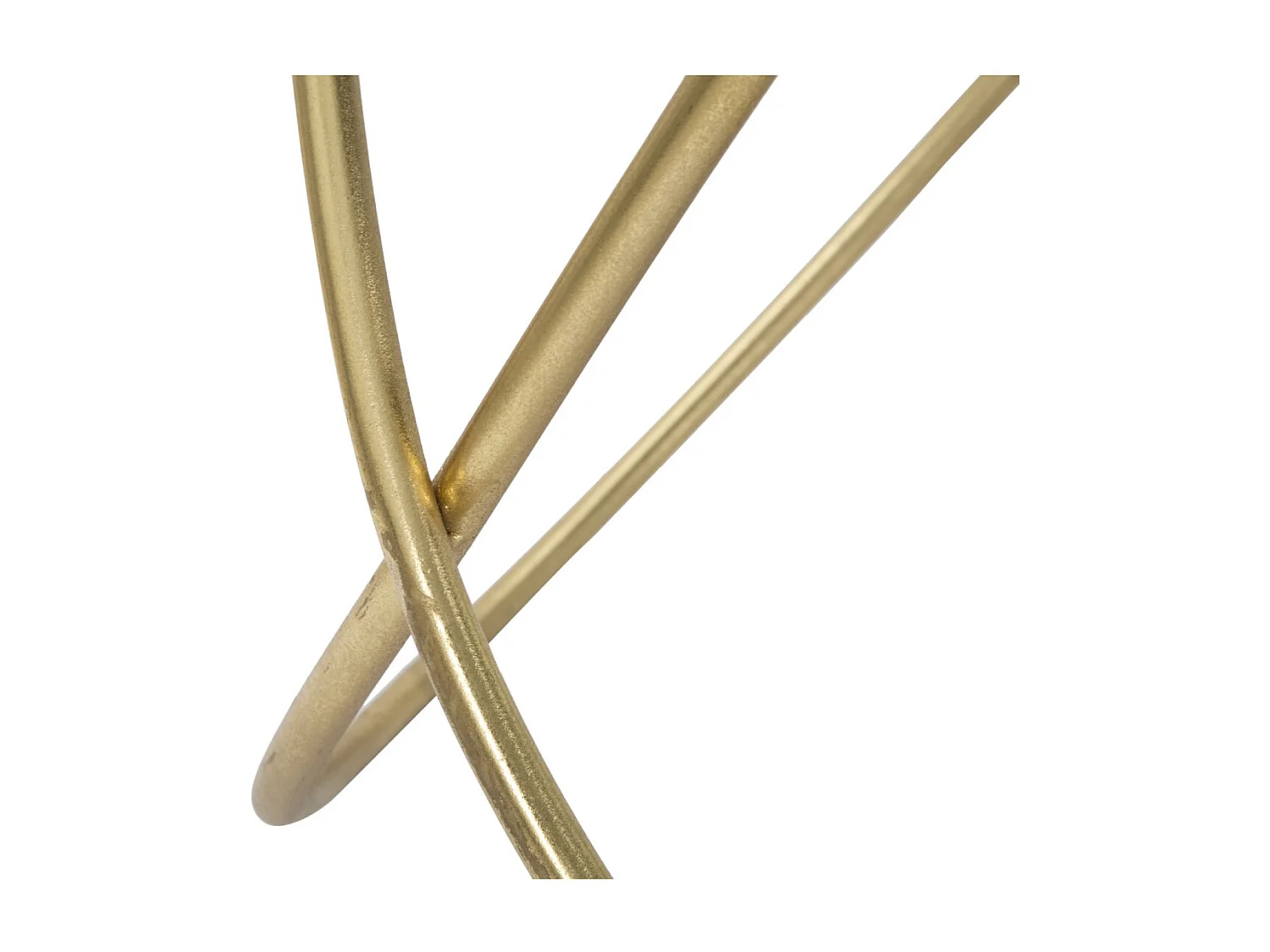 Table Basse Design "Ring" 60cm Noir & Or