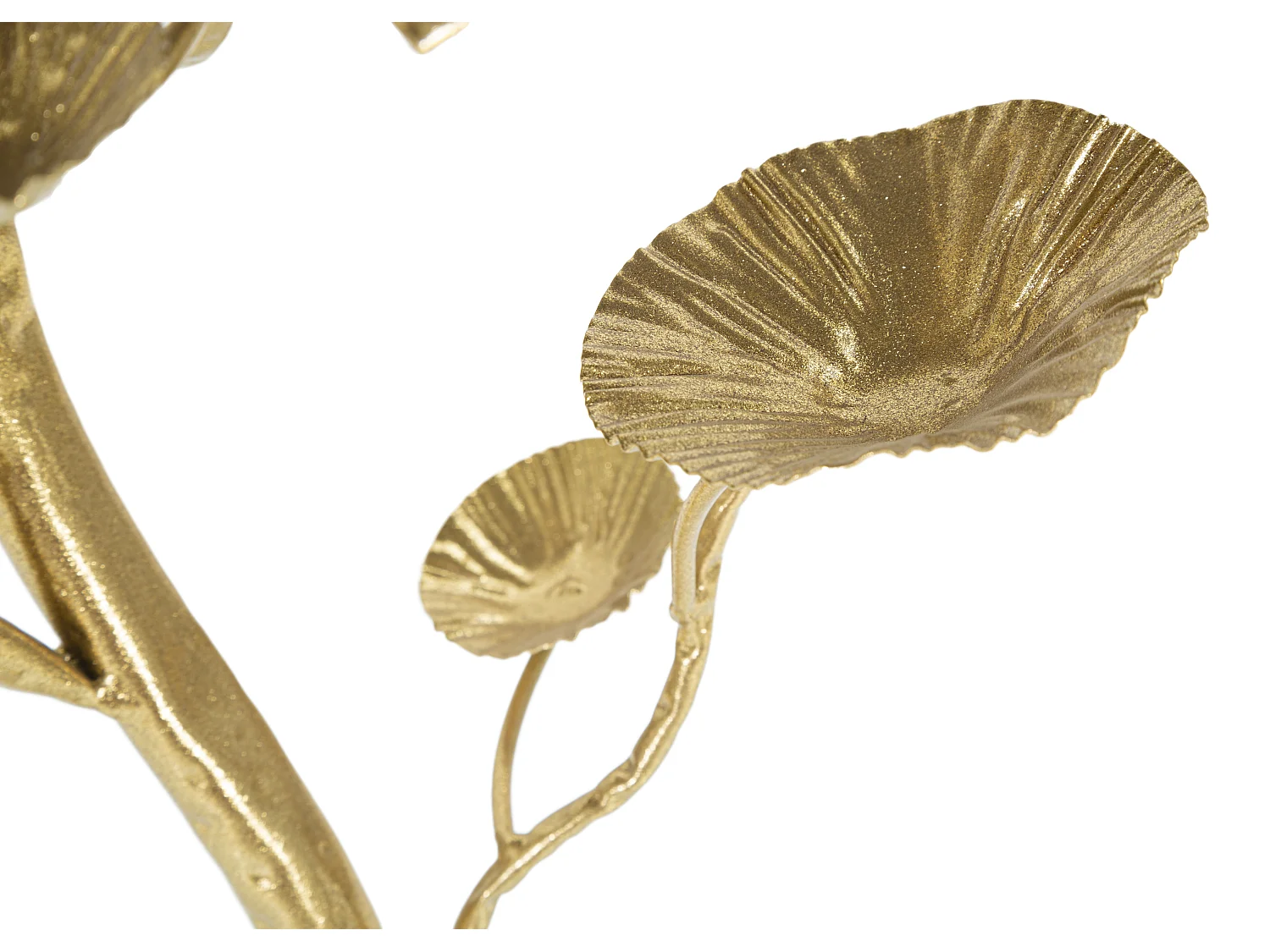 Tavolinetto in metallo dorato e piano in vetro a specchio cm 40x30x60