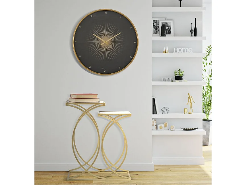 Lot de 2 Tables d'Appoint Design "Simply" 70cm Or