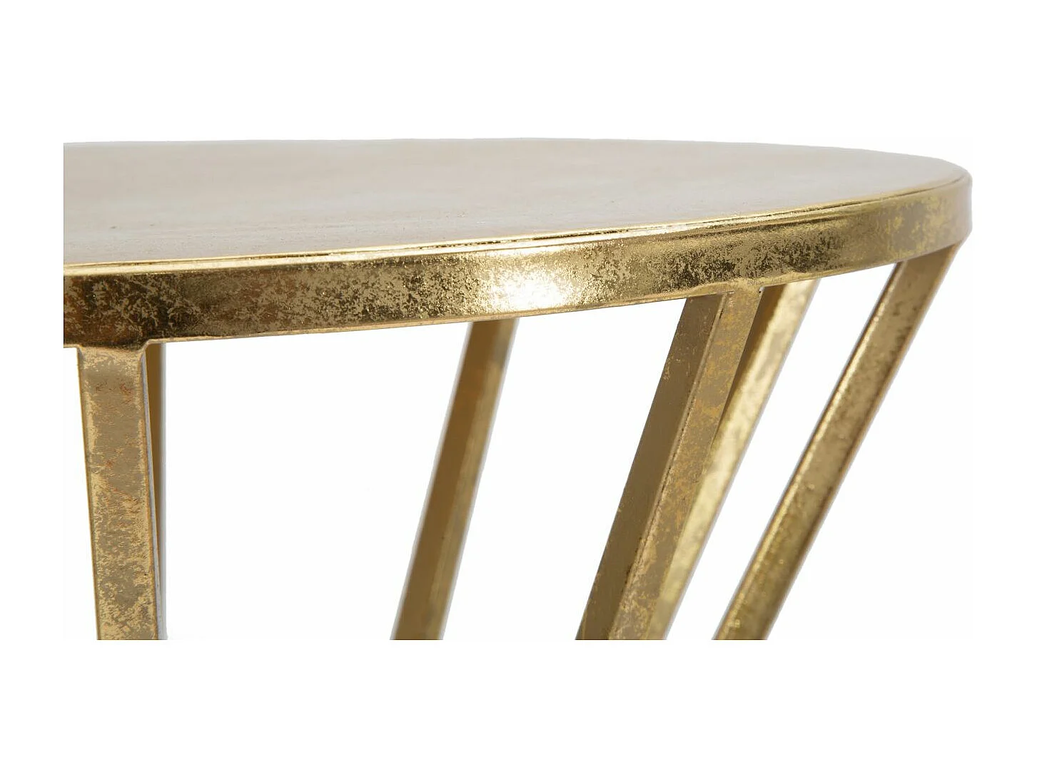 Table d'Appoint Design "Vienna" 80cm Or