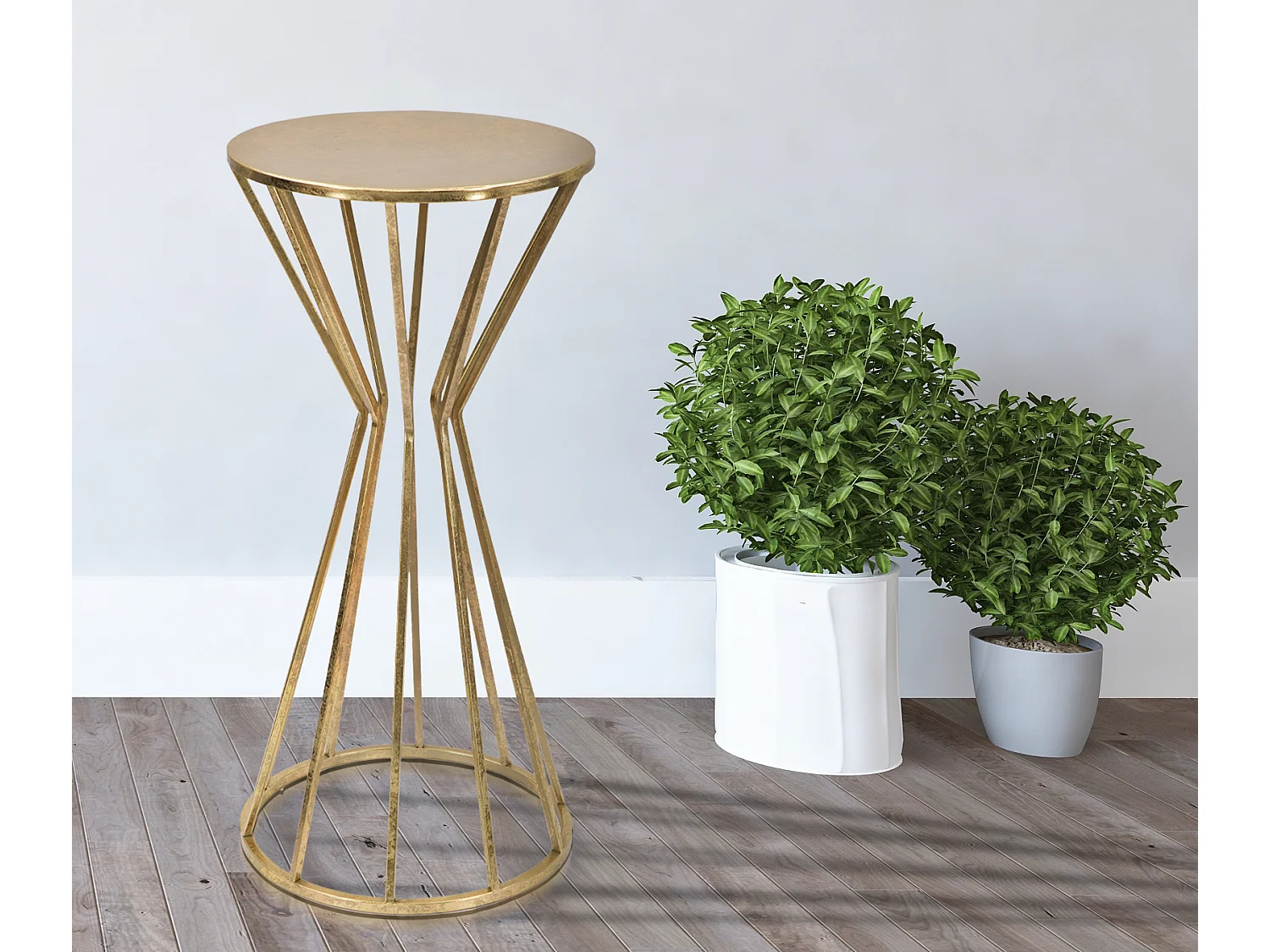 Table d'Appoint Design "Vienna" 80cm Or