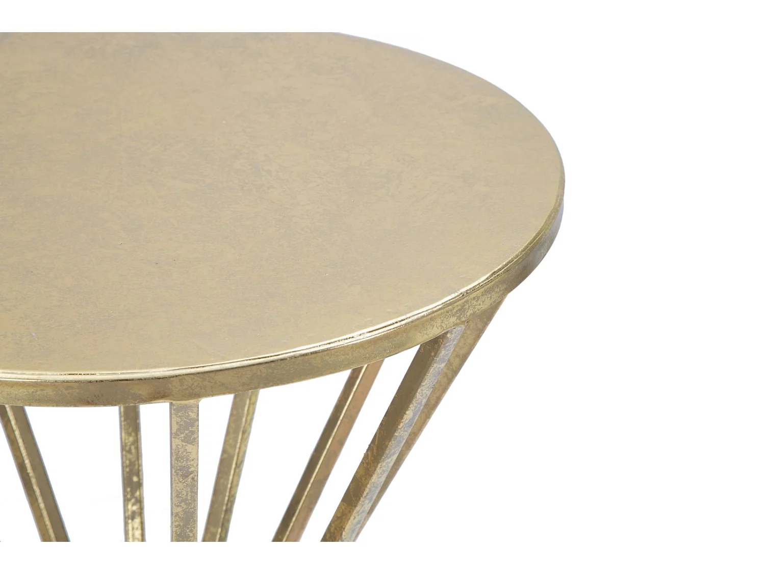 Runder Beistelltisch aus Metall goldfarben Ø 38x80 cm