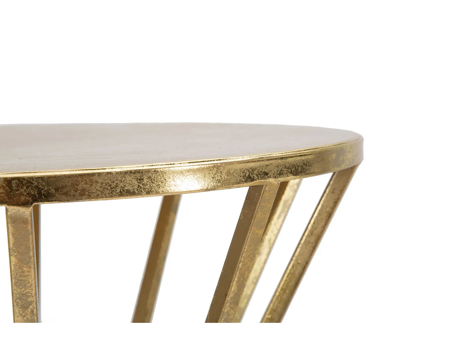 Runder Beistelltisch aus Metall goldfarben Ø 38x80 cm