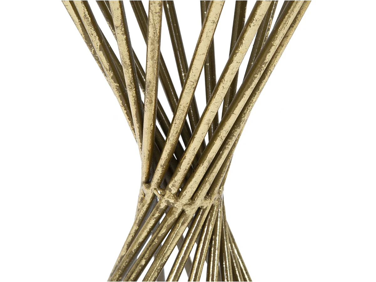 Beistelltisch aus Metall goldfarben mit Spiegelplatte Ø 35x70 cm