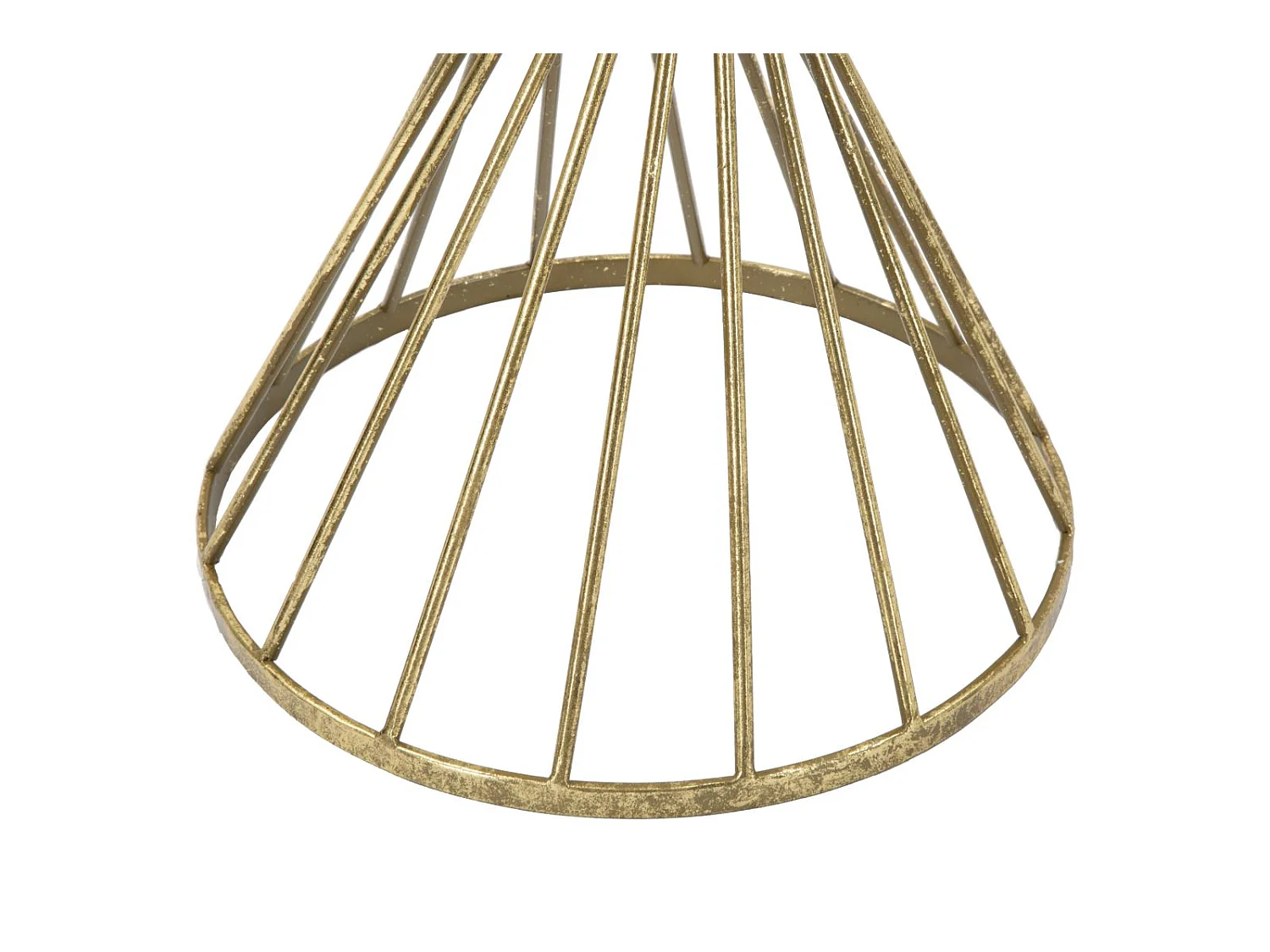Beistelltisch aus Metall goldfarben mit Spiegelplatte Ø 35x70 cm