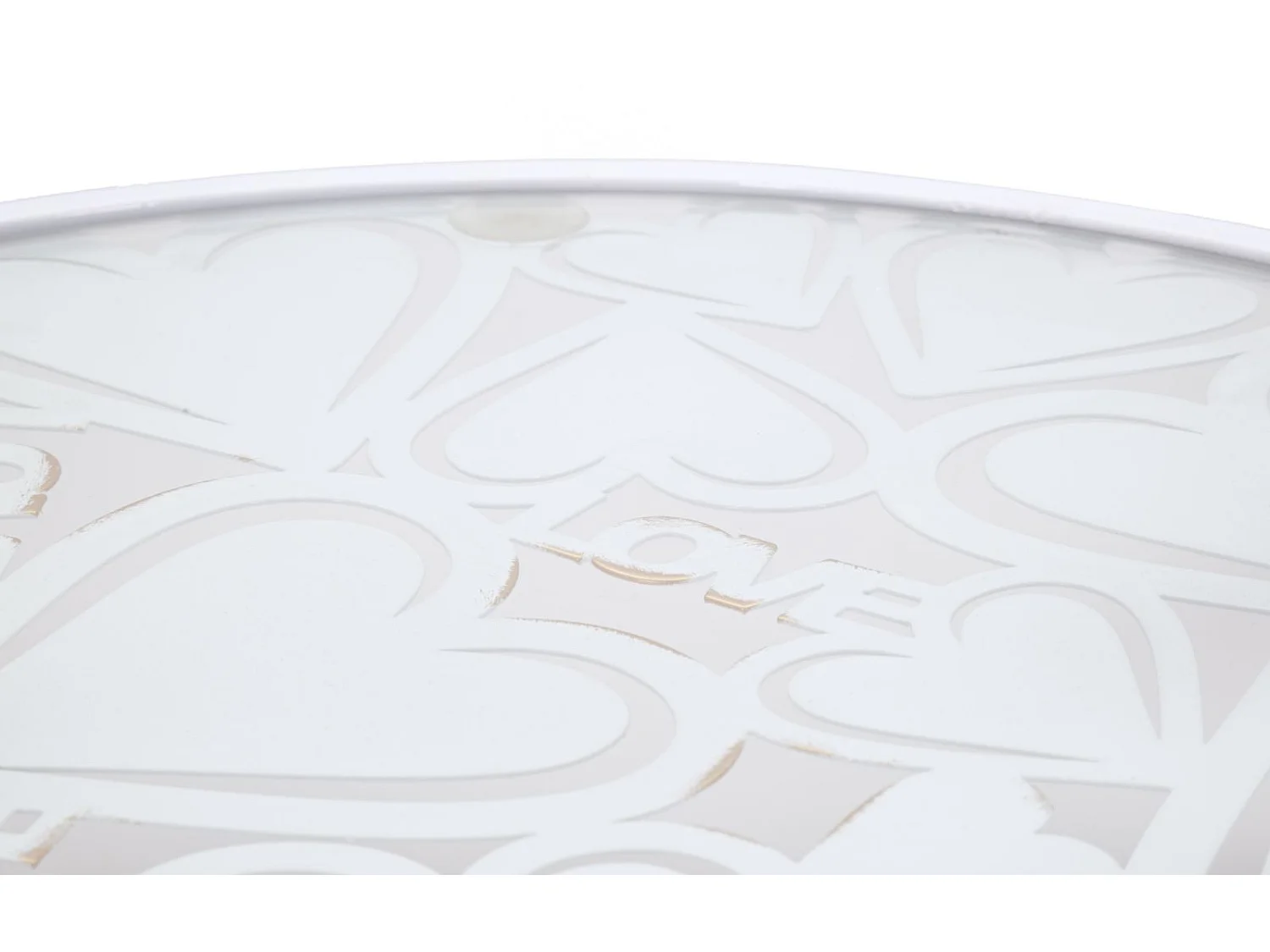 Lot de 2 Tables d'Appoint Gigognes "Cœur" 60cm Blanc