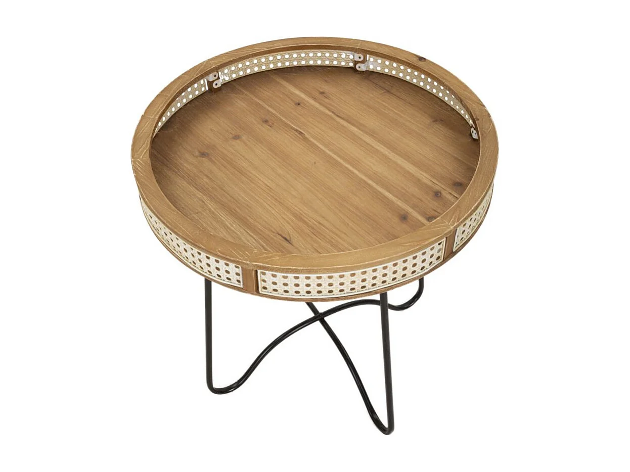 Table Basse Design "Fuji" 60cm Naturel