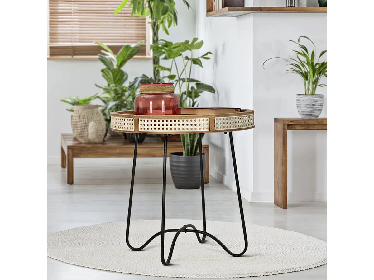 Table Basse Design "Fuji" 60cm Naturel