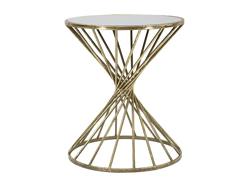 Table d'Appoint Design "Hypnose" 50cm Or
