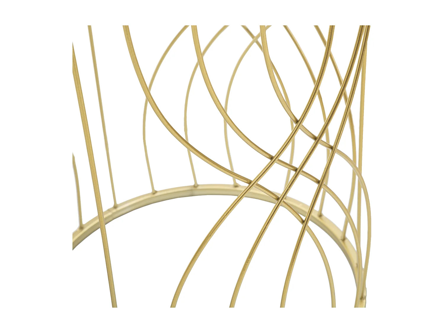 Lot de 2 Tables d'Appoint "Lignes" 55cm Or