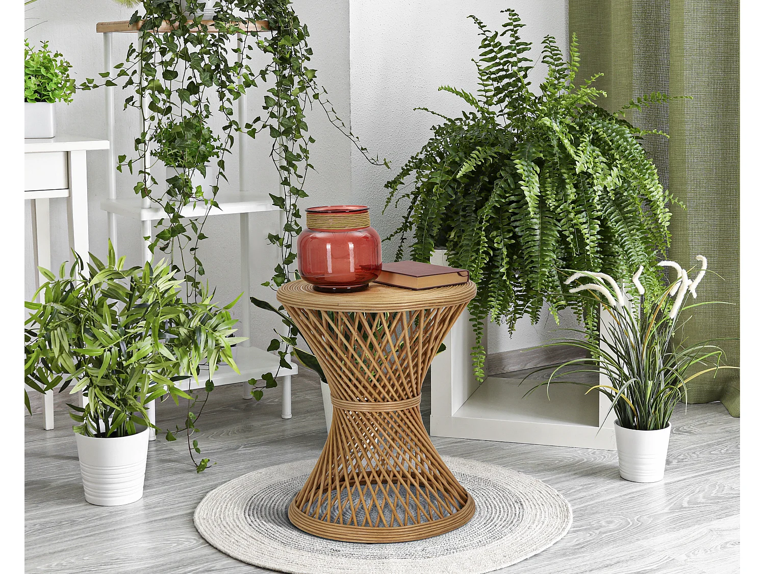 Table d'Appoint en Rotin "Marcia" 56cm Naturel