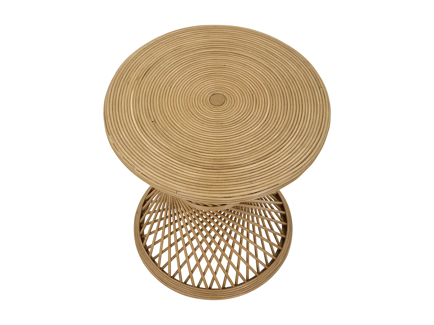 Table d'Appoint en Rotin "Marcia" 56cm Naturel