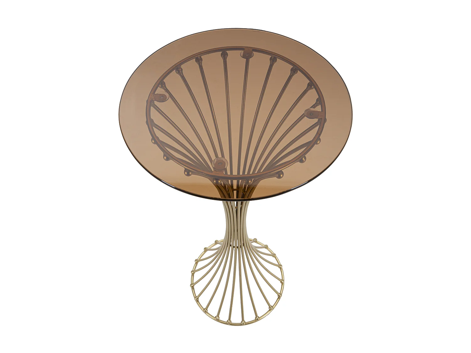 Table d'Appoint Design en Métal "Century" 82cm Or