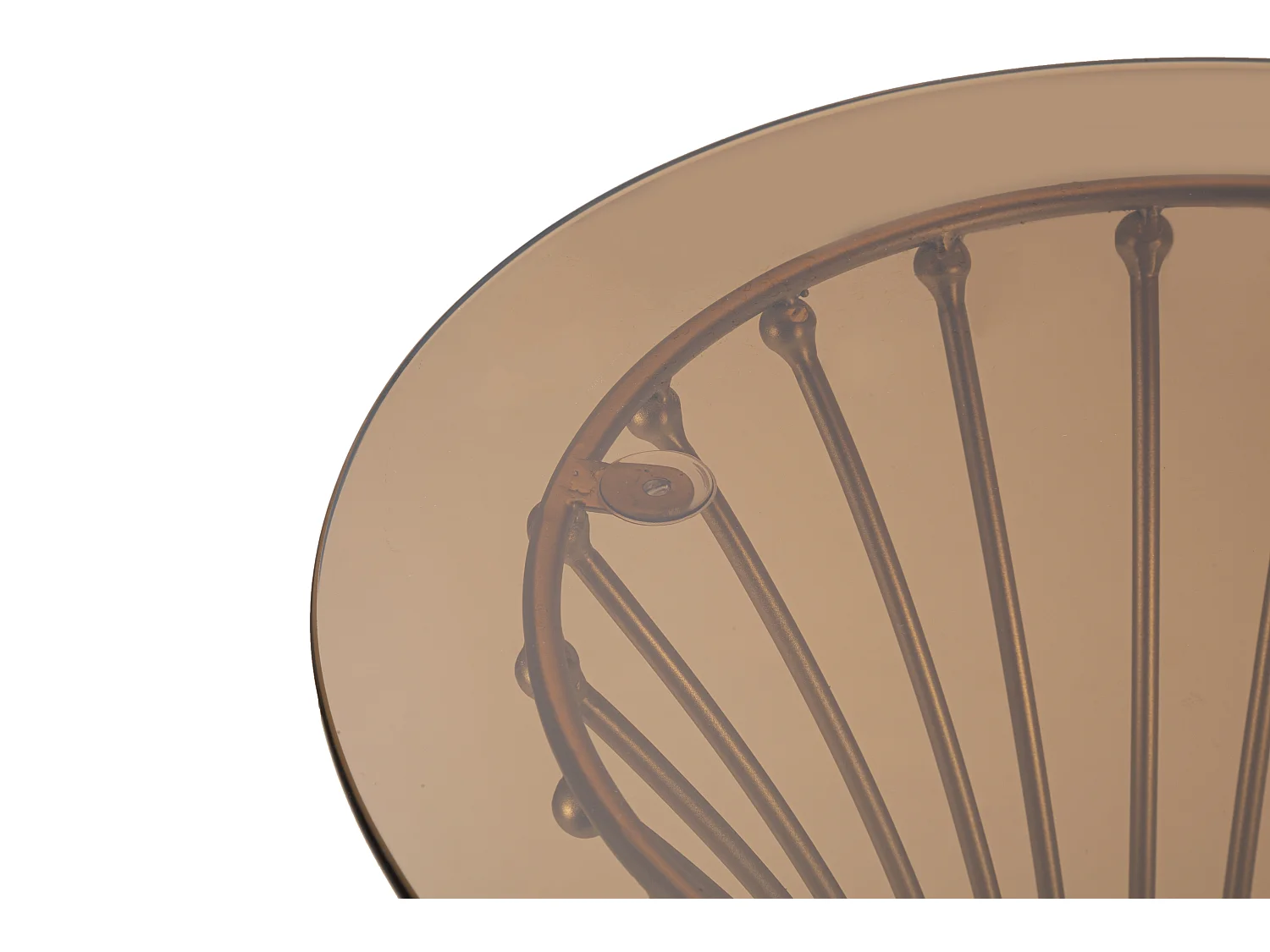 Table d'Appoint Design en Métal "Century" 82cm Or