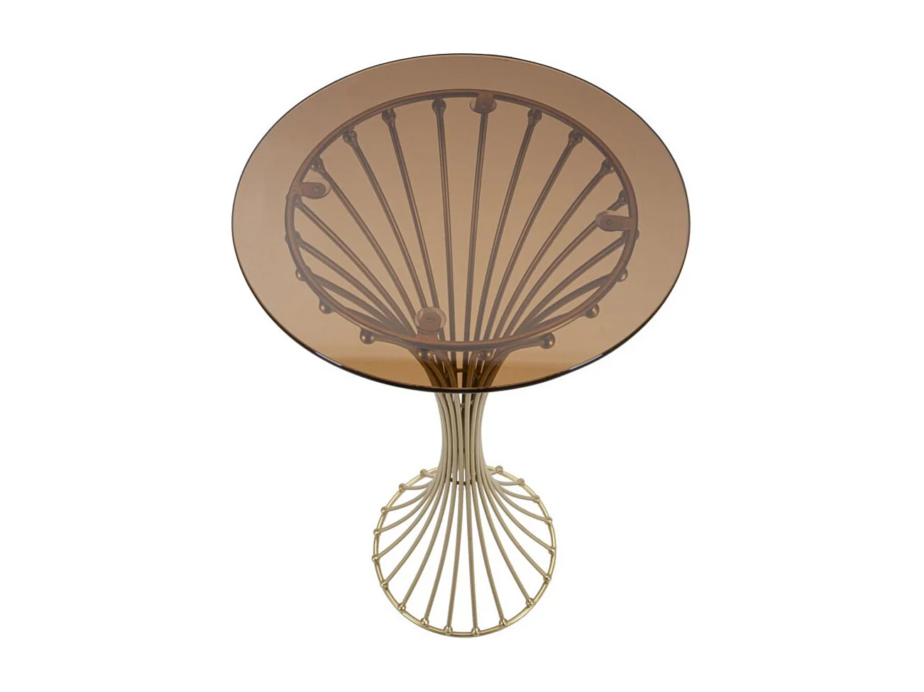 Table d'Appoint Design en Métal "Century" 82cm Or