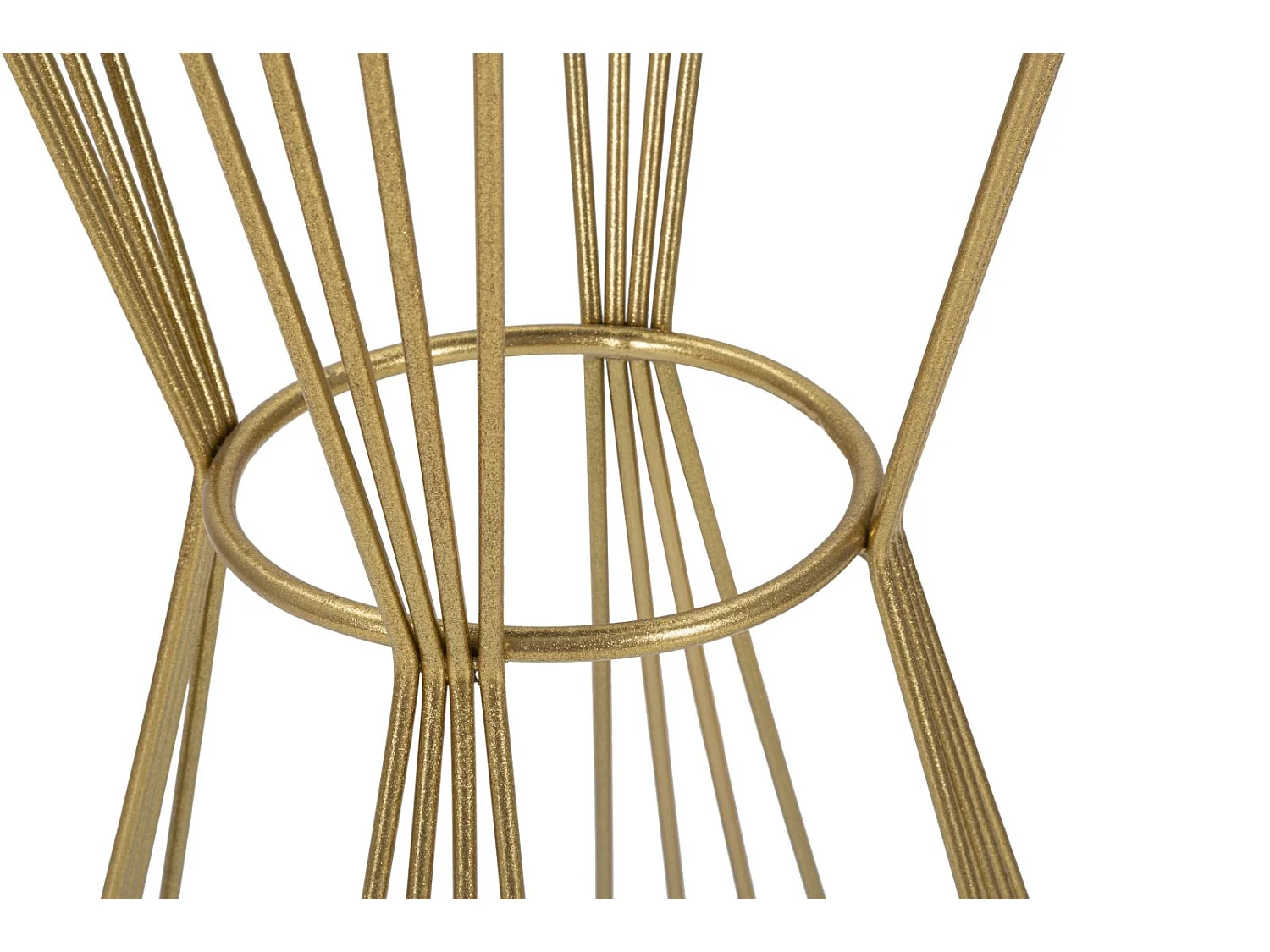 Ronde tafel in goudkleurig metaal met spiegelblad Ø cm 50x100