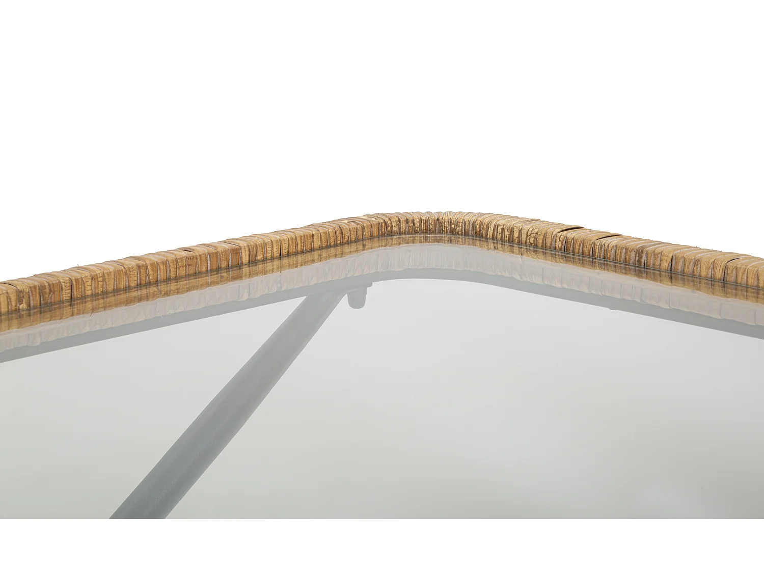 Salontafel in ijzer, hout, zwart en bruin glas, 70x50x45 cm