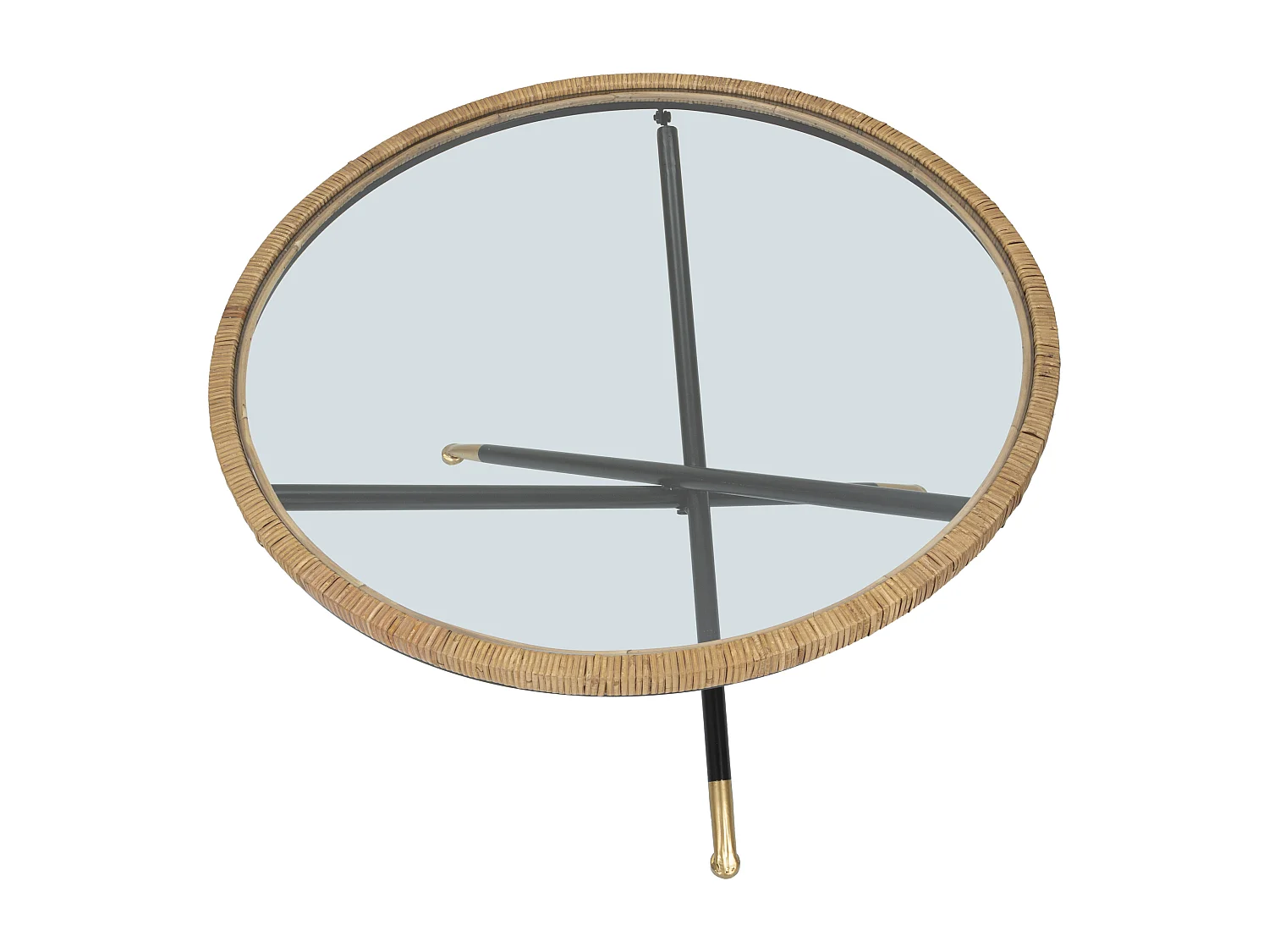 Table Basse Ronde "St Barth" 80cm Multicolore