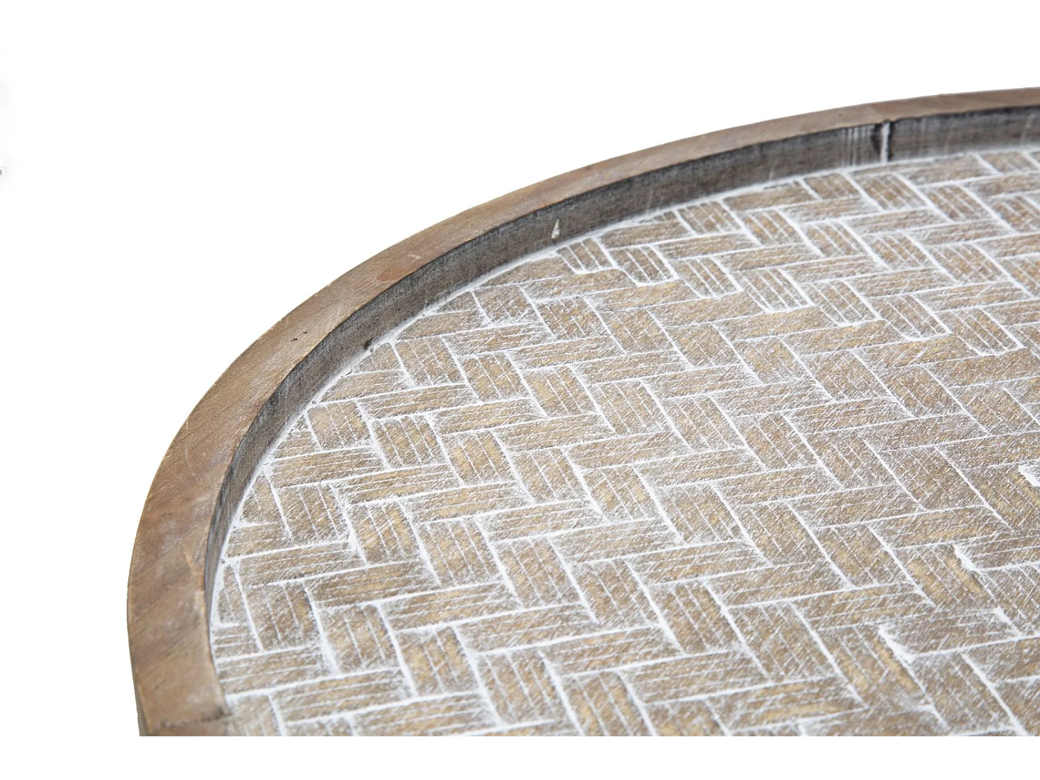 Tavolinetto rotondo in metallo multicolore con ripiano Ø cm 48x54,5