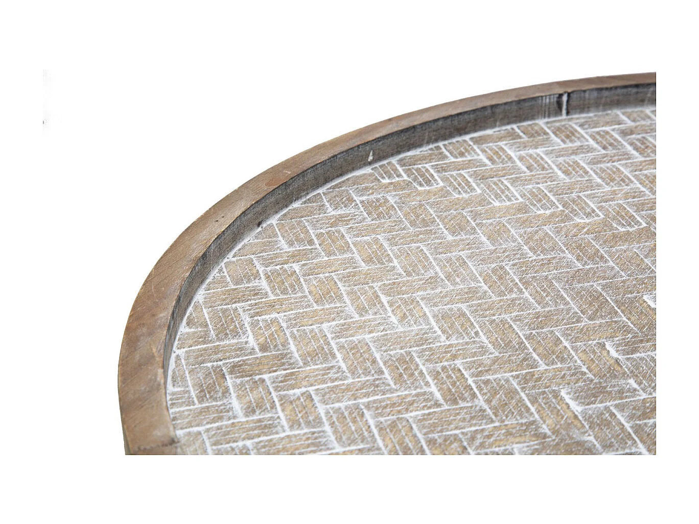 Tavolinetto rotondo in metallo multicolore con ripiano Ø cm 48x54,5